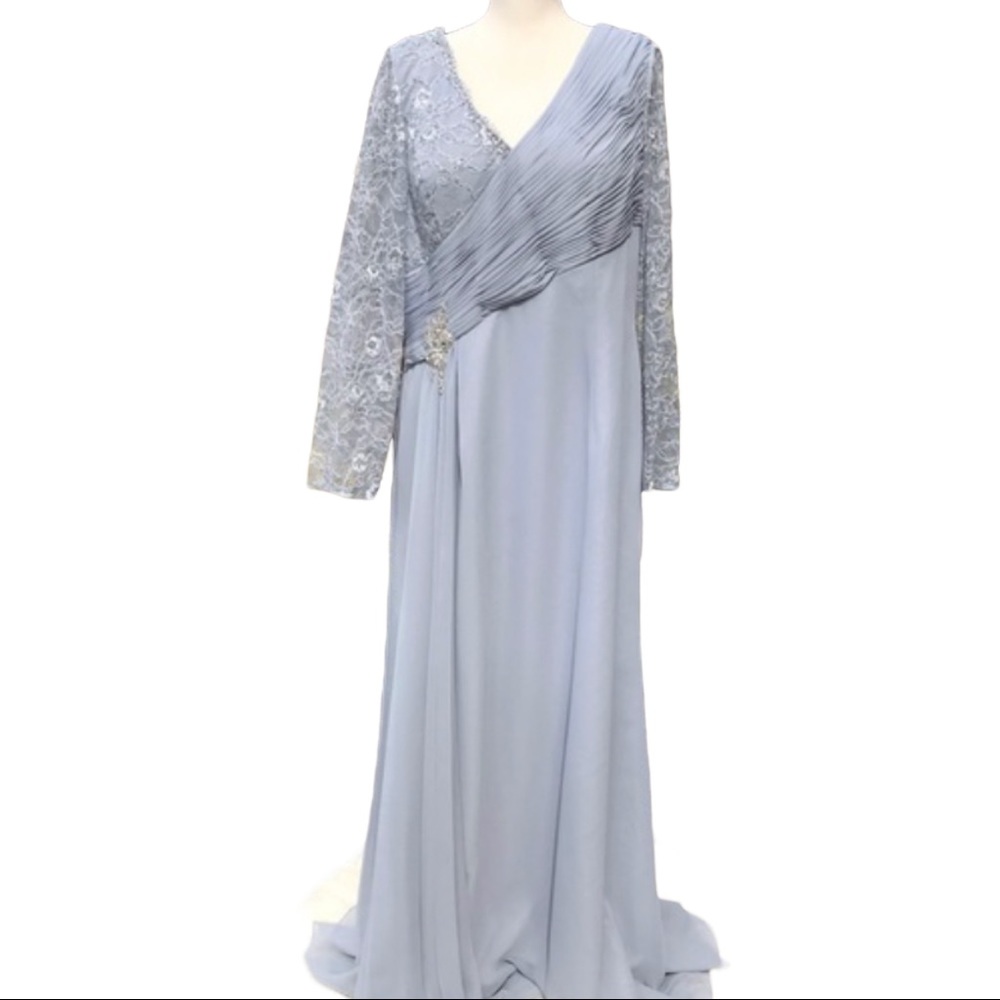 Alyce pearl Gray formal dress 14 nwt